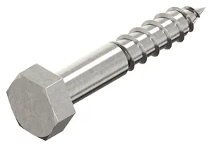 Parafuso Sextavado p/ Madeira Tirefond DIN571 INOX A2