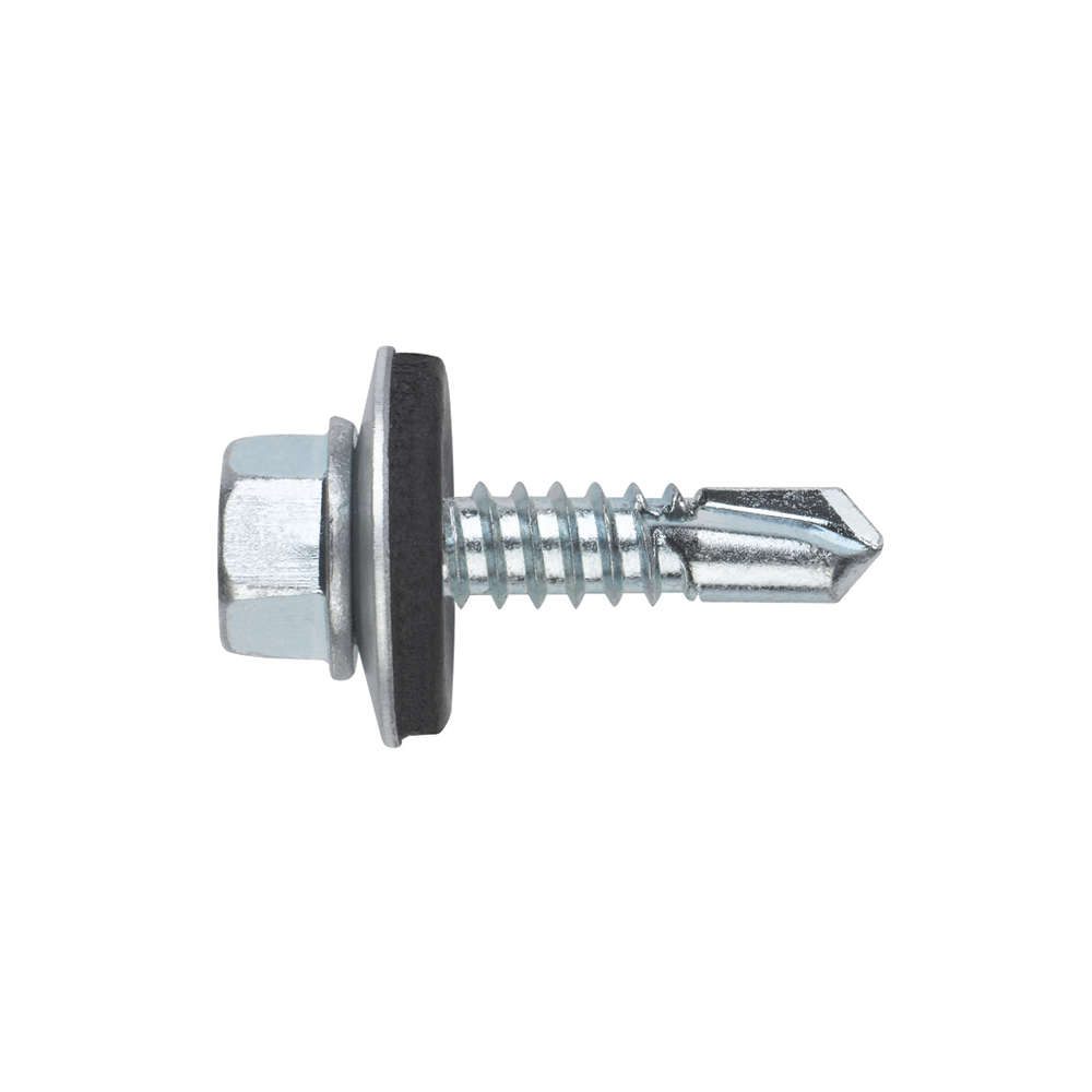 Parafuso Autoperfurante Sextavado c/ Anilha EPDM16 DIN7504 Zincado Br.