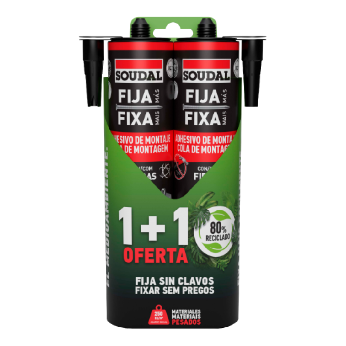 Cola de Montagem Fixa Mais Soudal 129029 - Pack de 2x405gr