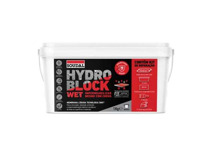 Impermeabilizante Soudal Hydro Block Wet Branco 1kg