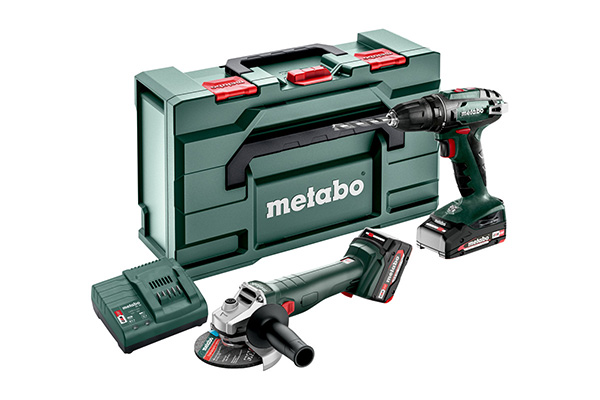 Combo Set Metabo Berbequim Aparafusador BS18 LT BL (5.2Ah) + Rebarbadora WB 18 LT BL Q (2x5..2-Ah)