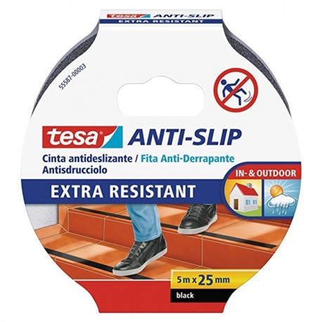 Fita Anti-Derrapante 5mm x 25m Tesa Preta