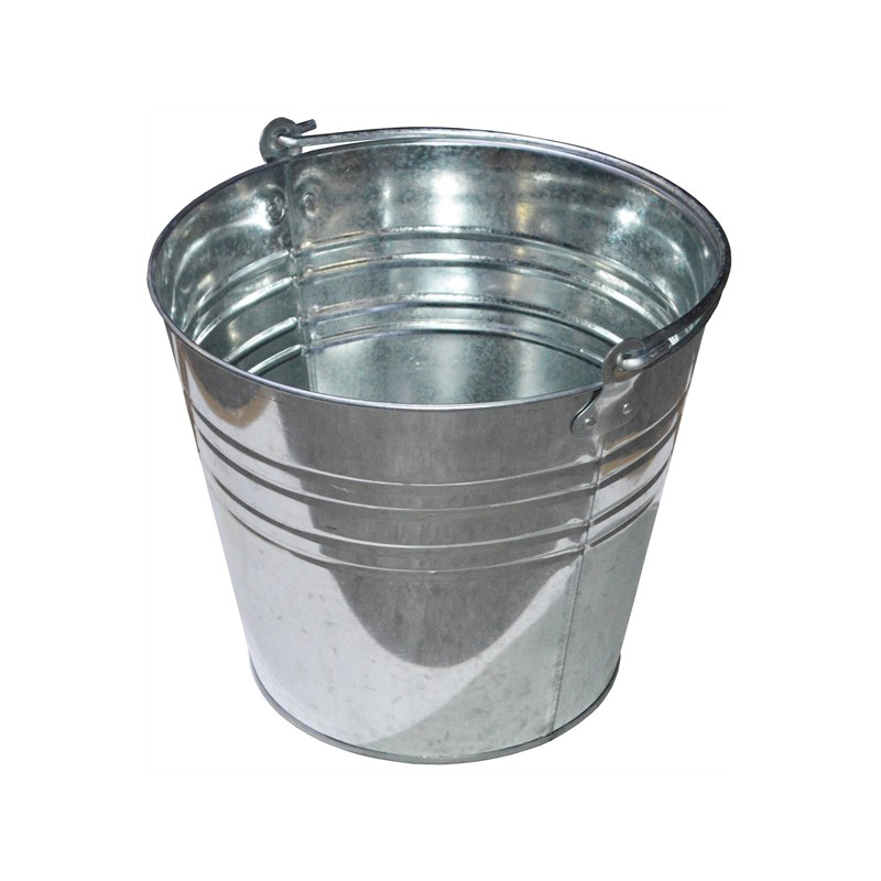 Balde Metálico Galvanizado s/ Tampa 12L