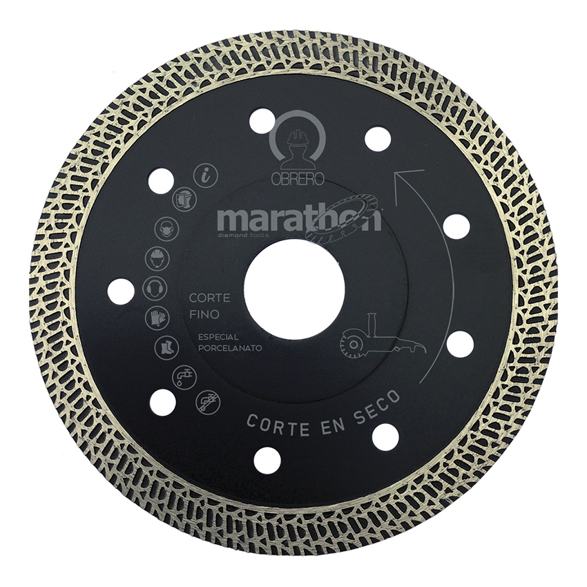 Disco de Corte Diamantado Turbo para Porcelanato Marathon Diamond OTPN23010A - 230mm