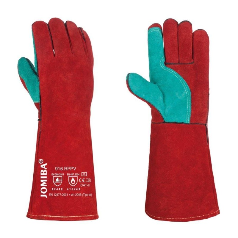 Luva de Soldador Jomiba GSO 916 RPPV Vermelho T.10