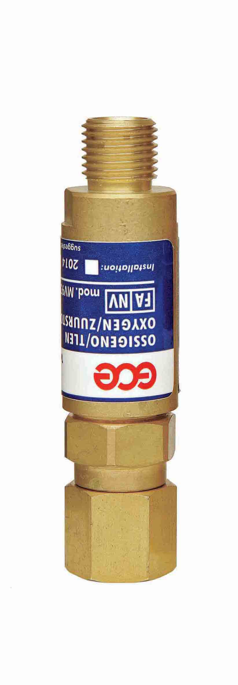 Válvula de Segurança Anti-retorno para Debitometro Oxi. GCE Safe Guard 2 G1/4