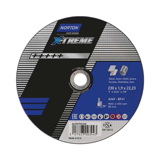Disco de Corte Inox Norton X-Treme Life 230x1,9mm