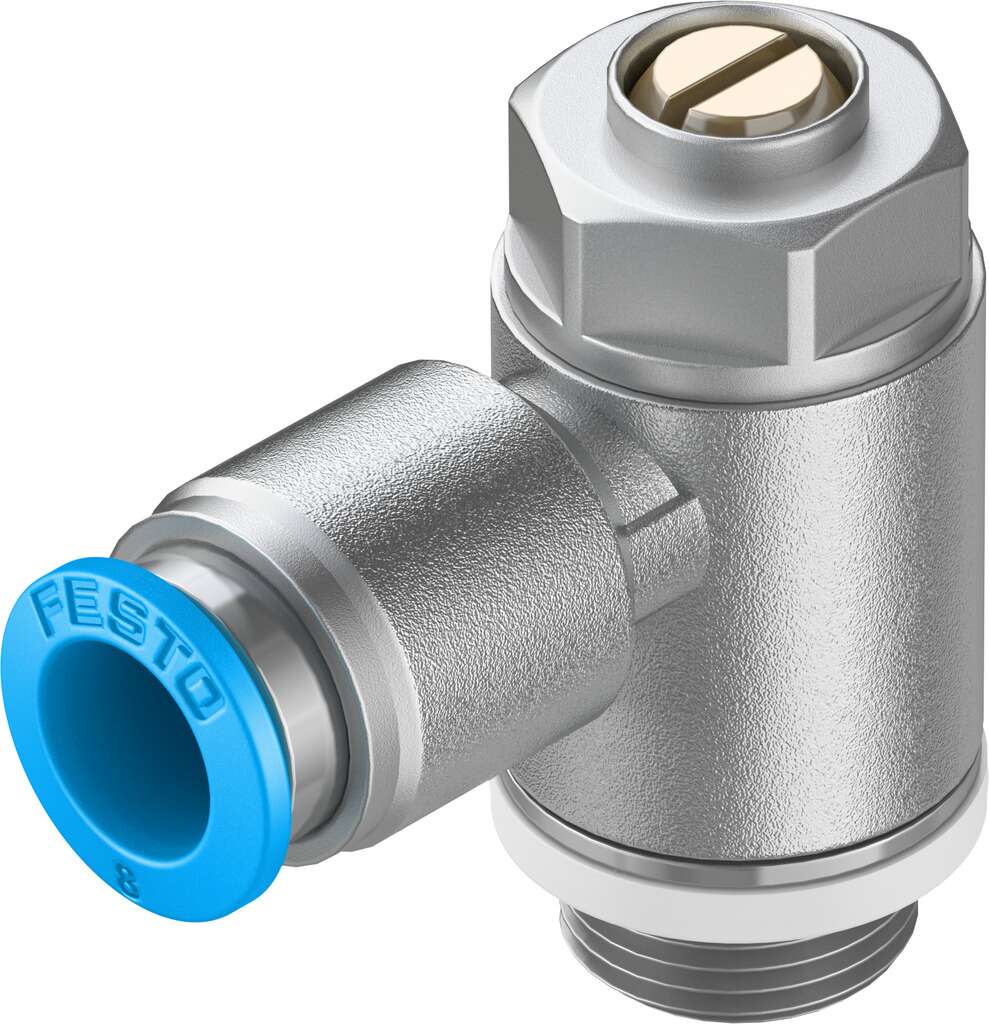 Válvula reguladora de fluxo unidirecional Festo 193147 GRLA-1/4-QS-8-D