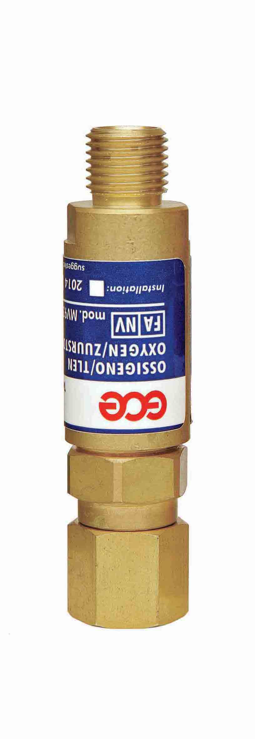 Válvula de Segurança Anti-retorno para Debitometro Oxi. GCE Safe Guard 2 G1/4